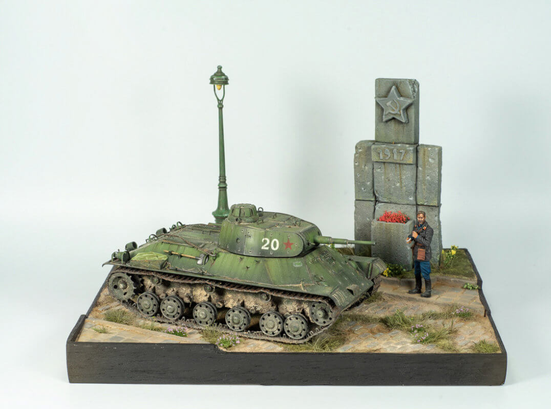 1 35 t 50 russian light tank diorama 01