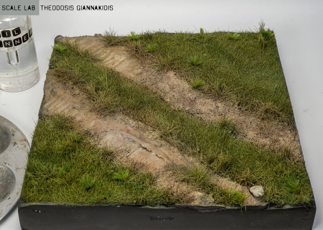 scratchbuilt base AK oil wash detail