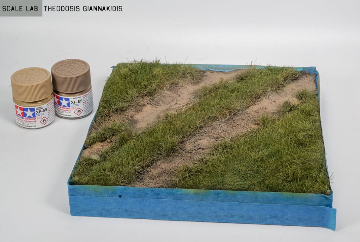 scratchbuilt base Tamiya acrylic