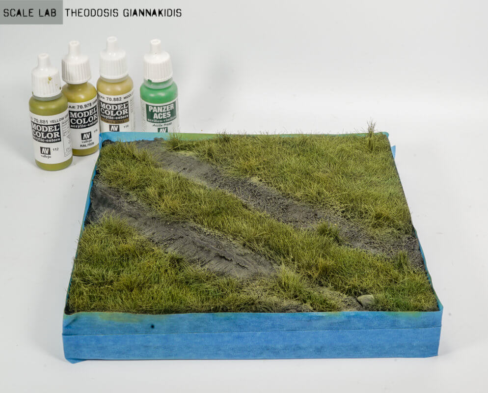 scratchbuilt base Vallejo acrylics