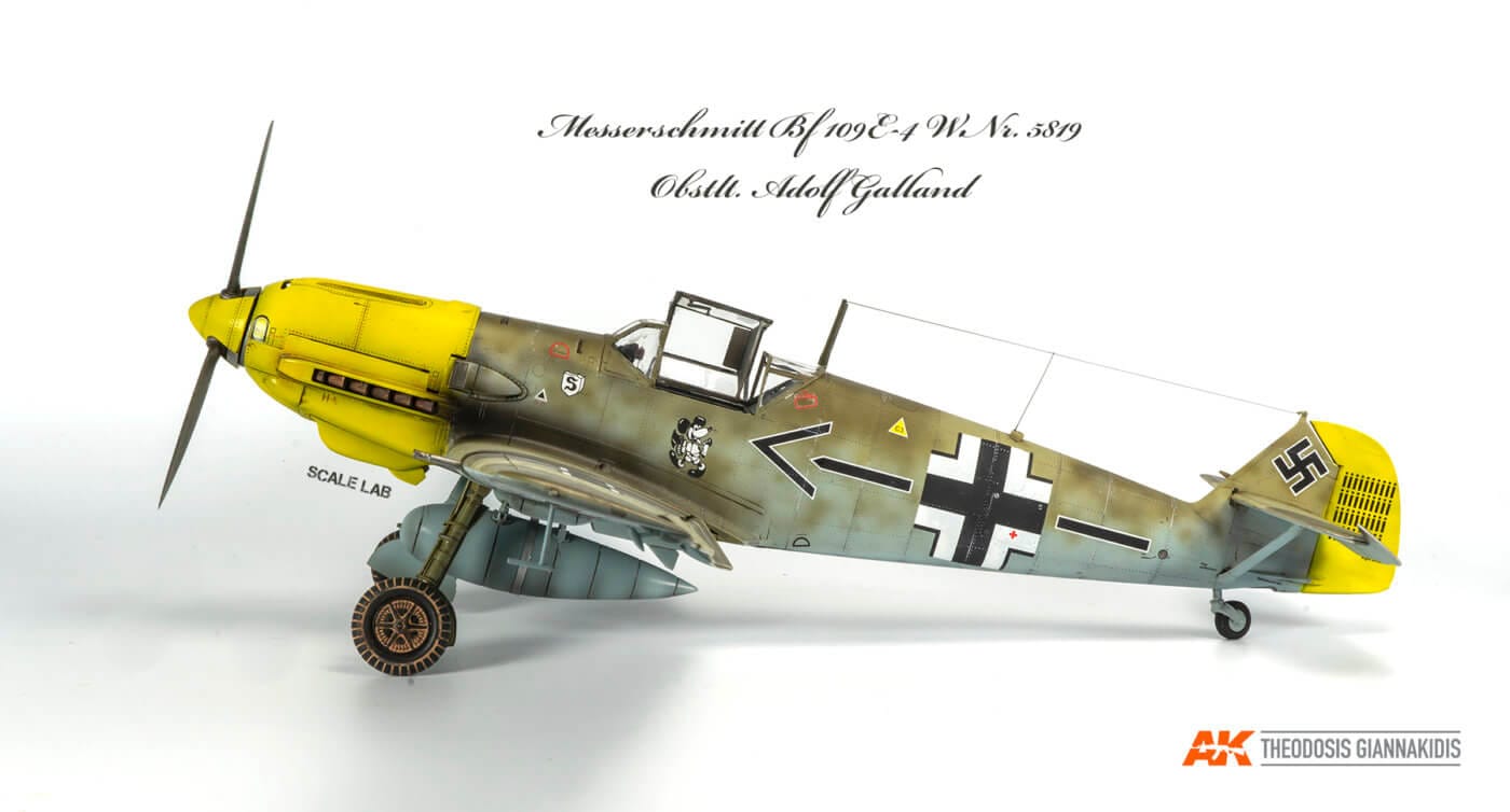 Adolf Galland's Messerschmitt Bf 109 E4 1/32 side view