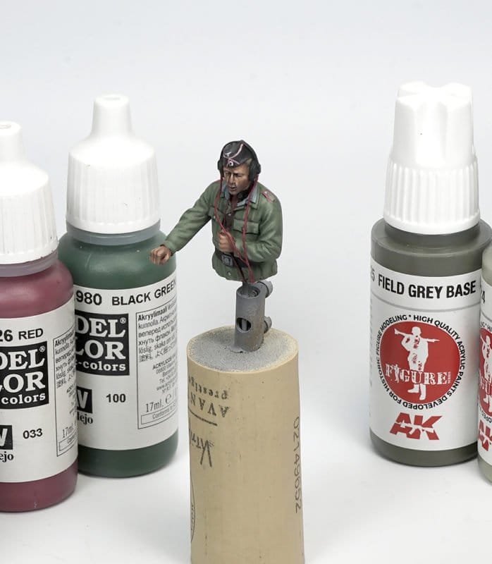 german tank crew bust 135 painting