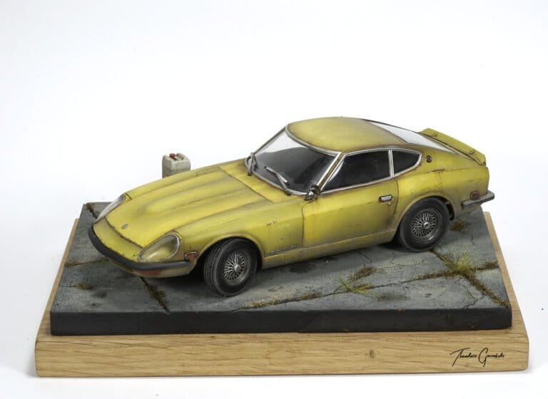 Datsun 240z, Nissan S30 Fairlady weathered 1/24 scale model