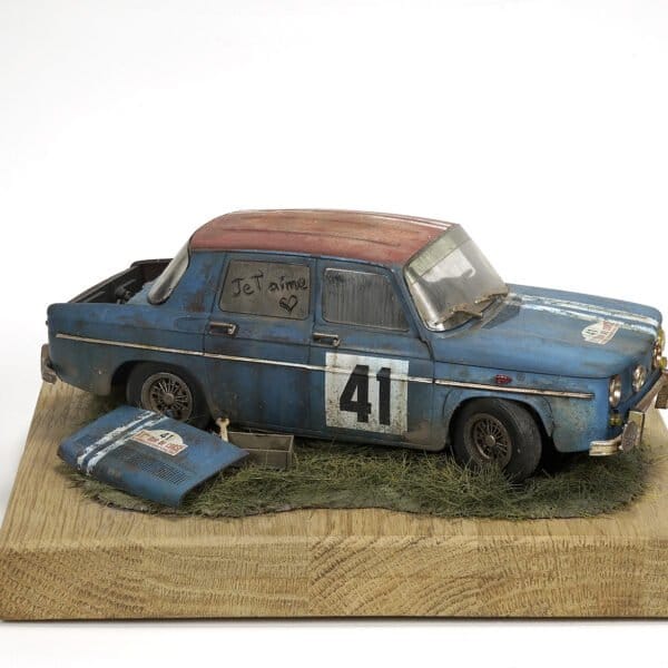 Abandoned Renault R8 Gordini Monte Carlo Rallye diorama