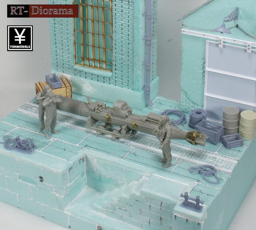 SLC 200 Maiale Human Torpedo 14 slc 200 human torpedo maiale diorama building 01