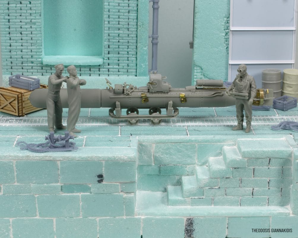 SLC 200 Maiale Human Torpedo 12 slc 200 human torpedo maiale diorama building 03